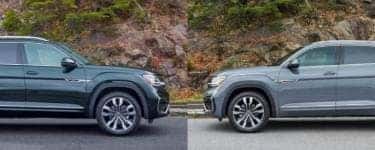 2022 Volkswagen Atlas vs 2022 Volkswagen Atlas Cross Sport exterior comparison