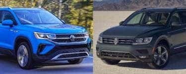 2022 Volkswagen Taos vs 2021 Volkwagen Tiguan comparison