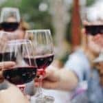 A toast of wine glasses on the Shawnee Hills Wine Trail in Southern Illinois