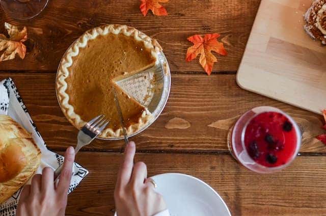 A pie for Thanksgiving desserts from a bakery in Marion, Illinois
