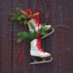 A pair of skates for the holiday event in Marion, Illinois