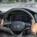 A 2024 Volkswagen Tiguan's digital speedometer hints at its fuel efficiency