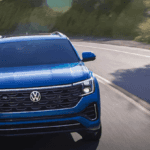 2024 Volkswagen Atlas Cross Sport in blue paint.
