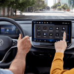 2024 Volkswagen ID.4 interior tech features and dashboard.