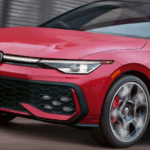2025 Golf GTI in red paint.