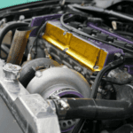 Close up photo of Volkswagen vehicle timing belt.