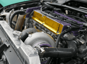 Close up photo of Volkswagen vehicle timing belt.