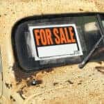 for sale sign on a car