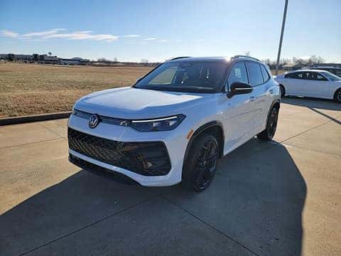 white 2026 Volkswagen Tiguan parked at the Volkswagen of Marion dealership in Marion, IL