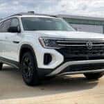white 2026 VW Atlas SUV parked at the Volkswagen of Marion dealership
