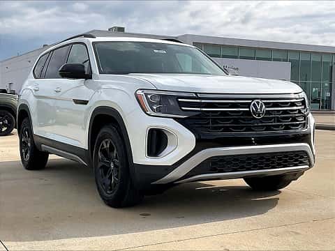 white 2026 VW Atlas SUV parked at the Volkswagen of Marion dealership