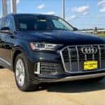 black 2023 Audi Q7 SUV parked at the Volkswagen of Marion dealership in Marion, IL