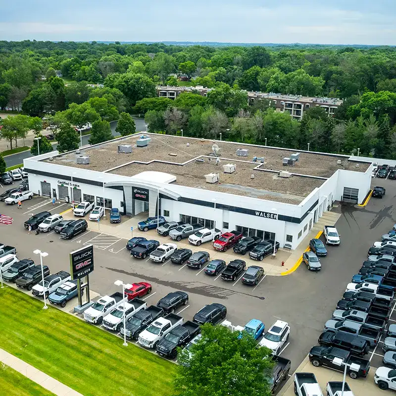 ariel view of Walser Buick GMC of Bloomington