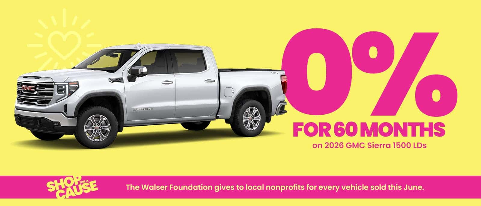 0% APR for 60 months Sierra 1500