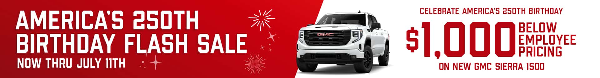 $1,000 below employee pricing now thru July 11th