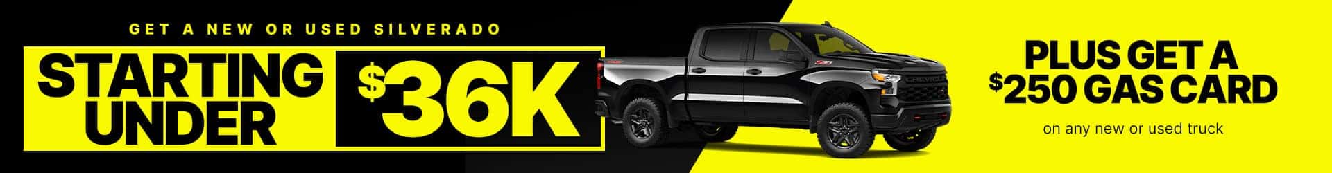 Silverado 1500's Starting Under $36k