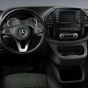 Mercedes-Benz Metris Cargo Van Steering Wheel and Touchscreen
