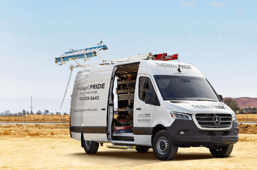an upfitted mercedes-benz sprinter van